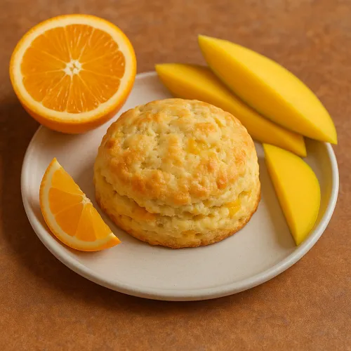 Biscuit à l'orange et à la mangue