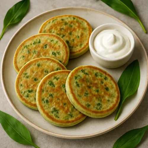 blinis à l'ail des ours