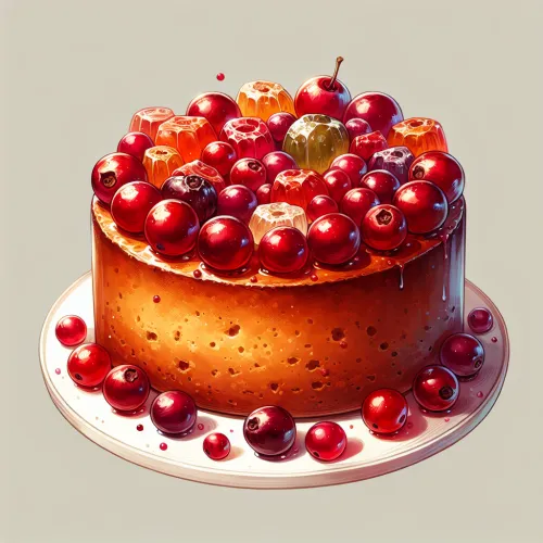 Cake cranberries fruits confits