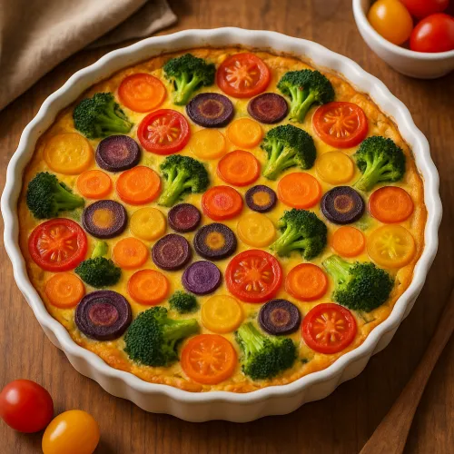 clafoutis de légumes colorés
