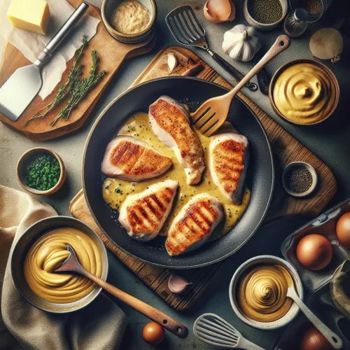 filets de poulet à la crème de moutarde