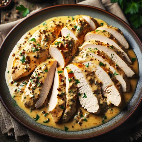 filets de poulet sauce moutarde au vin blanc