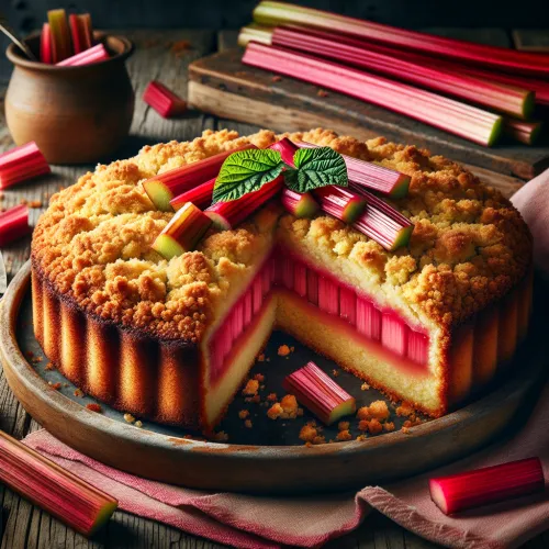 gâteau à la rhubarbe