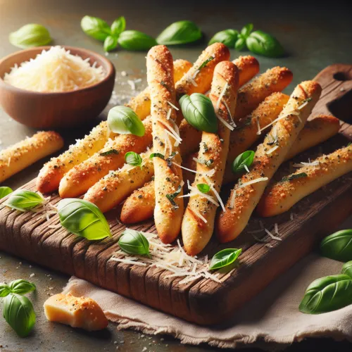 gressins au parmesan et basilic