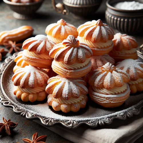merveilles de betty (patisseries fires avec sucre glace saupoudré dessus)