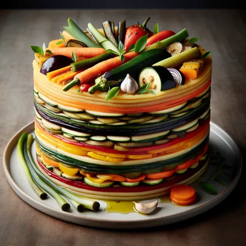 millefeuille de légumes confits