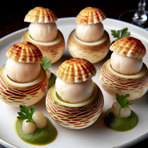 navets farcis à la mousse de st jacques