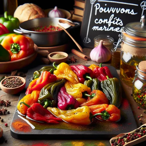 poivrons confits marinés