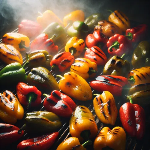 poivrons grillés à l'huile d'olive