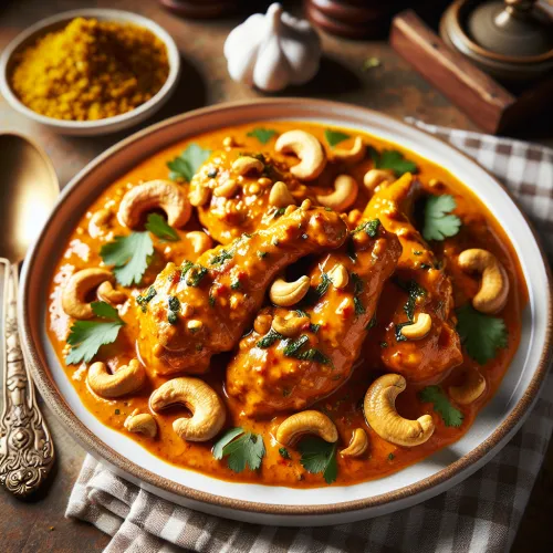 poulet au curry et noix de cajou