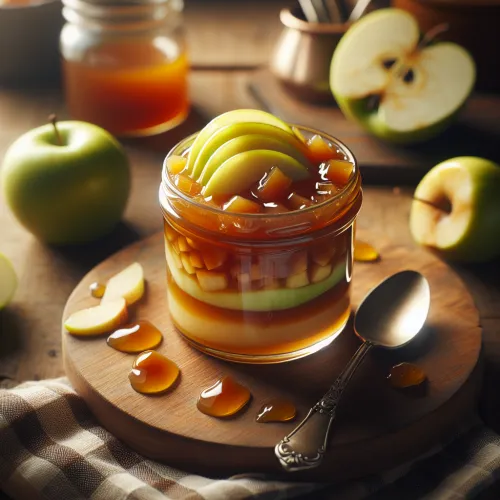 verrine de compote au caramel au beurre salé